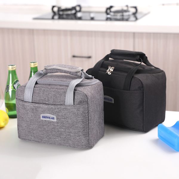 Thermal jäähdytinkäsilaukut lounassäiliölaukut gray 24*14*17cm