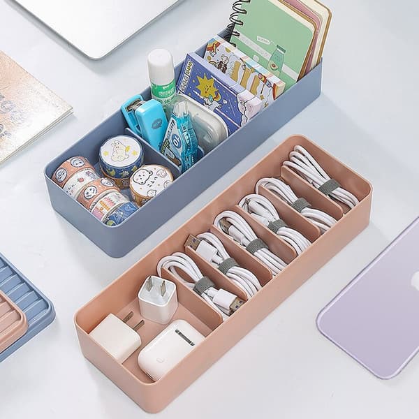 Plastkabelförvaringsbox Power strömkabelförvaringsbox blue 27.2*9.6*6cm