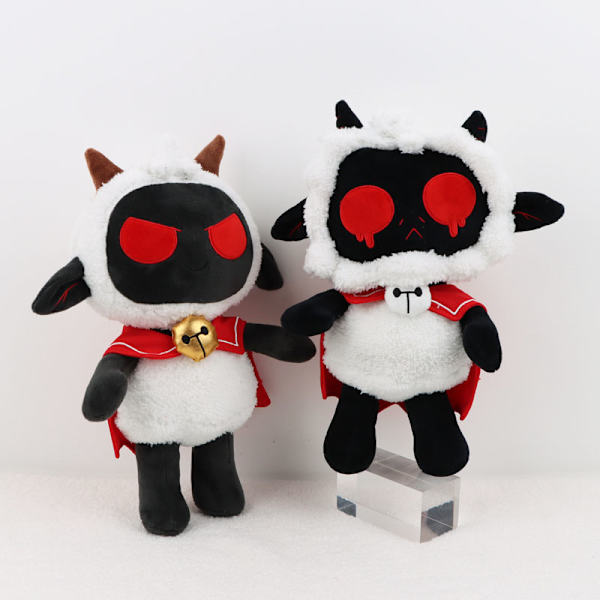 Kawaii Black Lamb Plyschleksak Hot Game Cult of the Lamb cry white+black