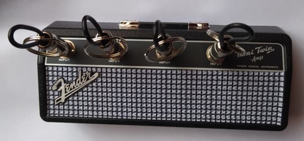 Rockmusik Key Storage Rack black Fender with 4Keys