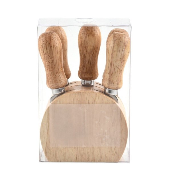 Osteskærebræt i rustfrit stål wood color 10.4*6.1*15.7cm