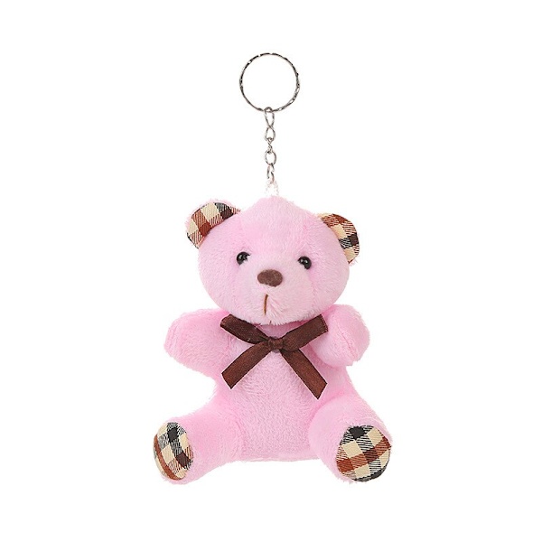Plyschbjörn fluga Teddy Bear Plysch nallebjörn docka hänge dark brown lattice