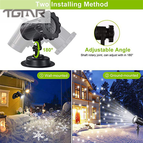Mini LED Christmas Snowflake Projector Light no remote control