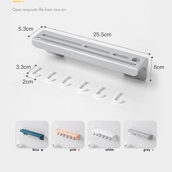 Multifunktionell väggmonterad case white 25.5*5.3*6cm