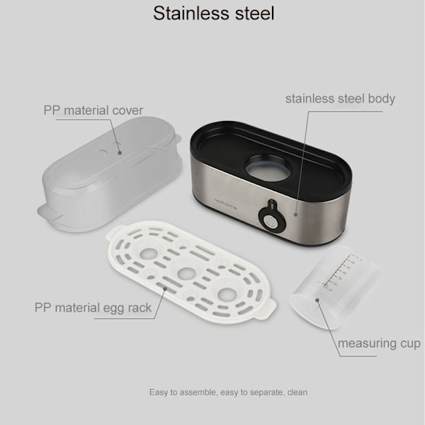 Egg Steamer Multifunktions morgenmadsmaskine kogt ægkoger white+gray 202*134*88mm