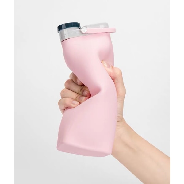 Silikone Folde Vandkop Kedel Udendørs Sports Portable light gray 600ml