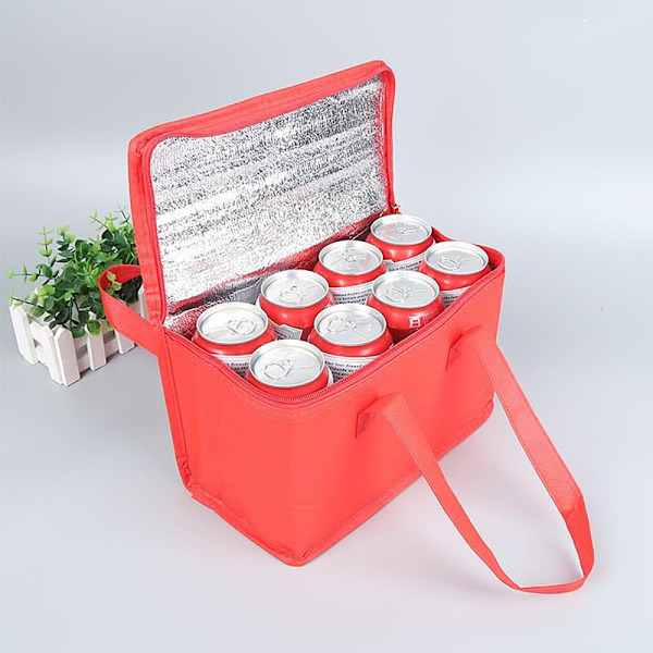 Camping frokost termisk isolerede køletasker red 21*14*17cm
