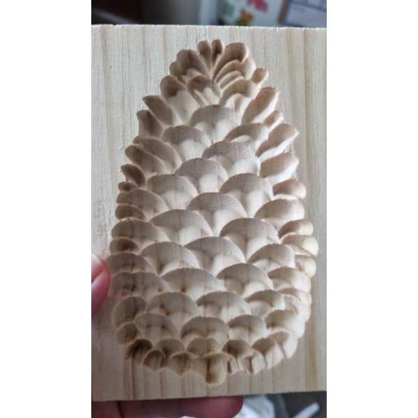 Mould för kakformar i trä pine cones