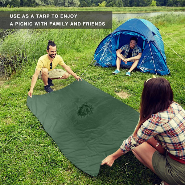 Multifunktionel militær vandtæt regnfrakke udendørs army green 140*200cm