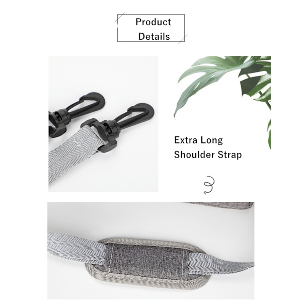 Stor kapacitet dobbeltlags frokost picnic isoleret taske gray 24.5*16*22cm