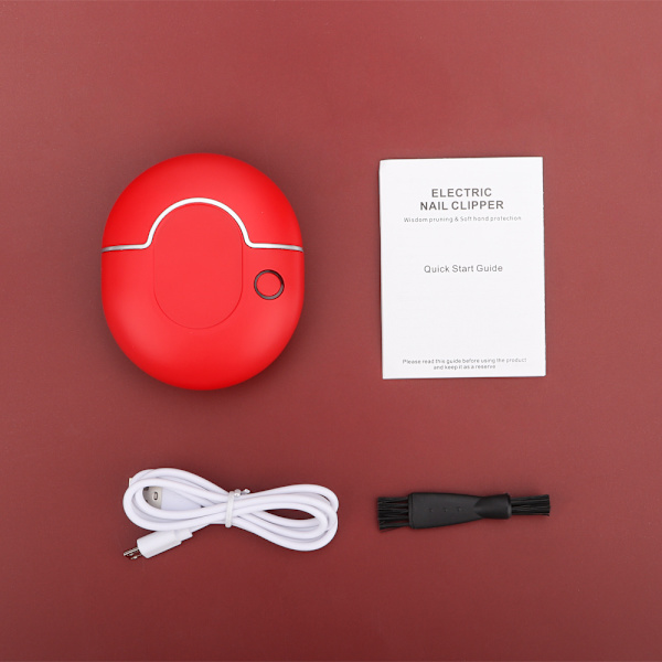 Elektrisk nagelklippare Automatisk bärbar nagelklippare red 81x68x32mm