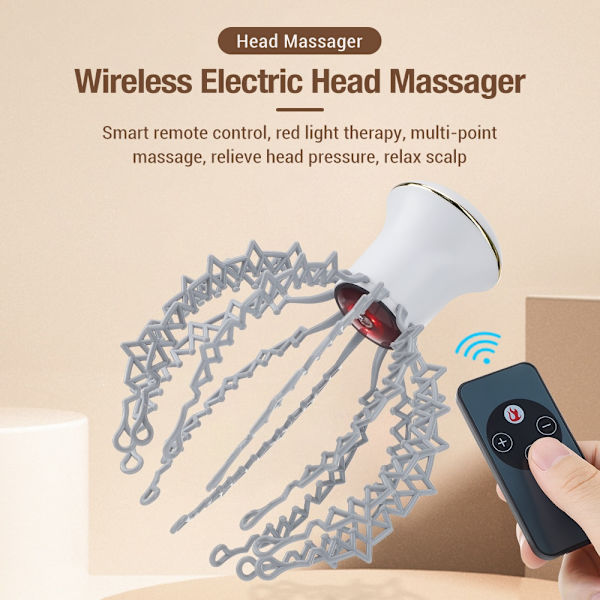 Hoved Elektrisk Klo Hovedbund Massager Stress Relief Terapeutisk Hoved Magnet Fysioterapi Sundhedspleje remote control