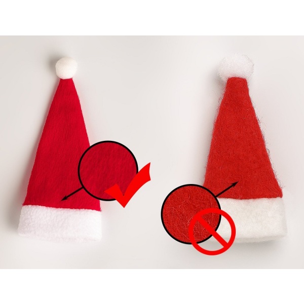 Service Holder Taske Jul Hat Julepynt white+red 10pcs
