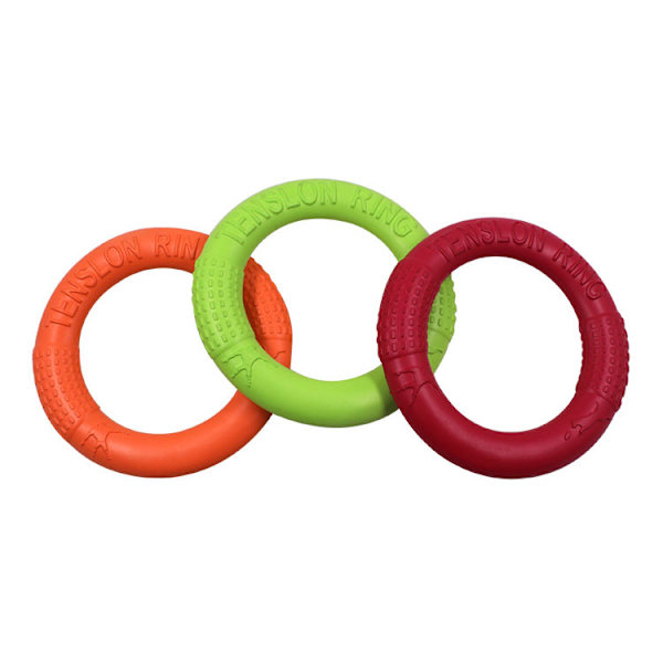 Husdjursflygande skivor Träningsring avdragare Slip Bite Flytande leksaker green 18cm(diameter)