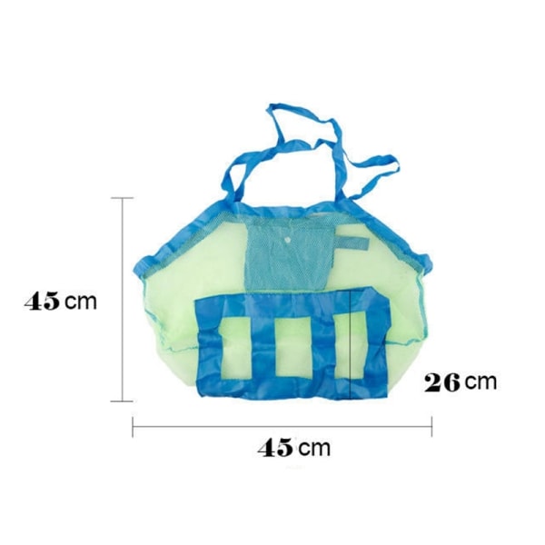 Bærbar mesh-taske til børne- og udflugter til opbevaring af legetøj Green