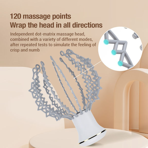 Hoved Elektrisk Klo Hovedbund Massager Stress Relief Terapeutisk Hoved Magnet Fysioterapi Sundhedspleje no remote control