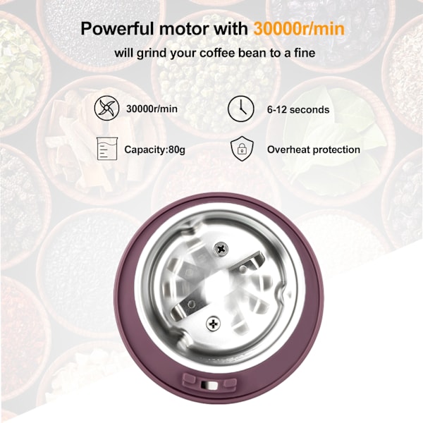Electric Coffee Mill Pulverizer kotitalouksien yrttikuivamylly white 50ml