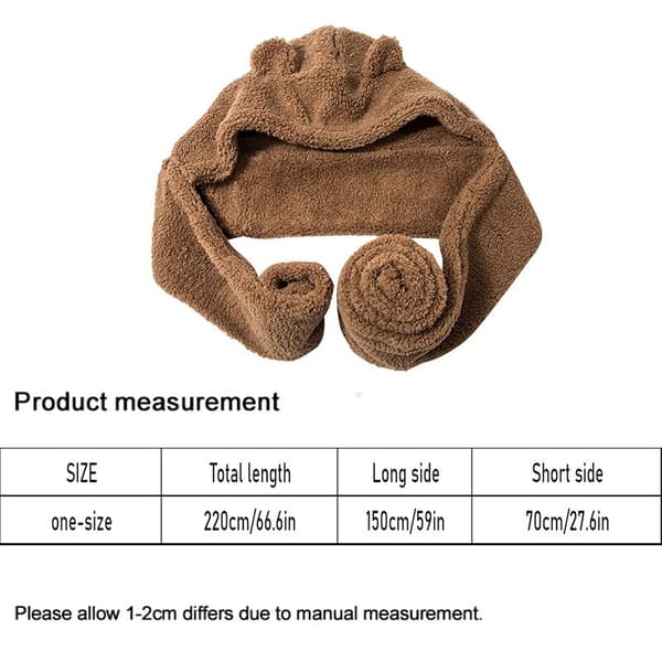 Mode Vinter Kvinnor Nyhet Beanies Kepsar Varm Bear Ear Hat Set White
