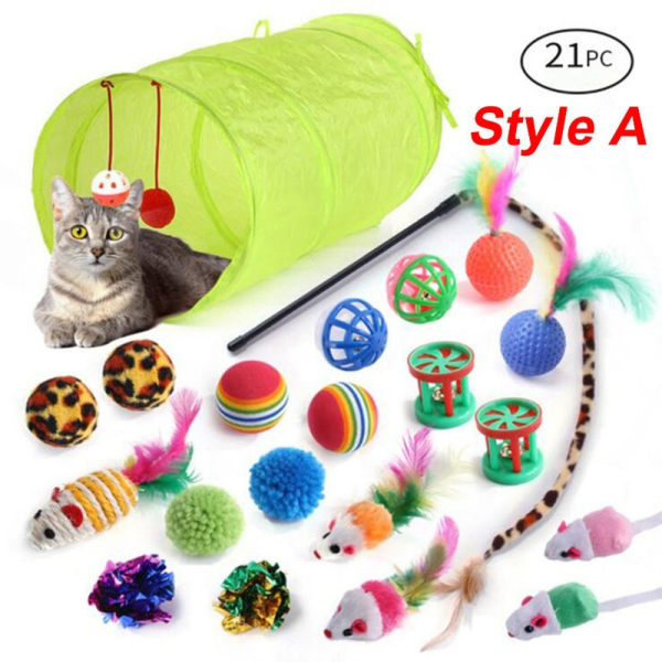 Kattelegetøj Pet Legetøj Tunnel Indendørs interaktivt legetøj M style