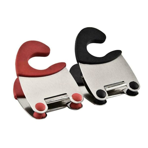 Rustfrit stål Pot Side Clips Anti-skoldning skeholder red 78*50mm