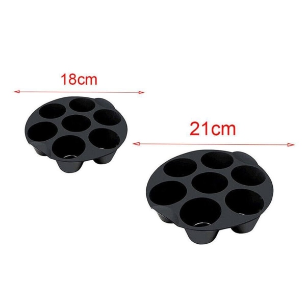 Lucht Friteuse Accessoires 7 Zelfs Cake Cup Muffin Cup black 21cm