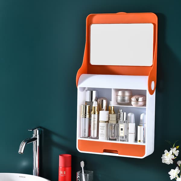 badrumsvägg smink ta emot ett case orange