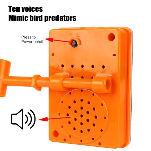 Field Solar Bird Pest Repeller 360 graders roterende reflektor orange Single-sided reflect