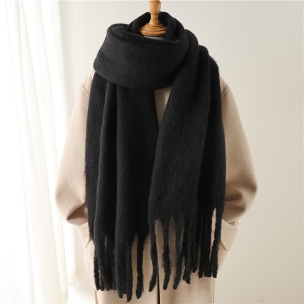 Cashmere Varme Solid Tørklæder Wraps Kvinde Tykke Bløde Store kvaster Sjal Lange Stole WT77-9