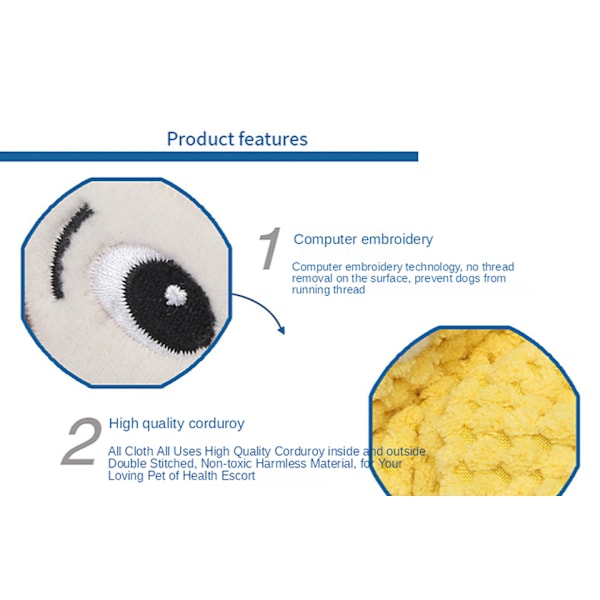 Animal Series Plyslegetøj Interactive Sounding Bite Resistant yellow fox