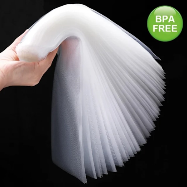 100 stk/pakke Vakuumforsegler PA Plastopbevaringsposer til Emballage Madsparer Emballeringsrulle Pakkemaskine Forseglingsposer Clear 25X30cm
