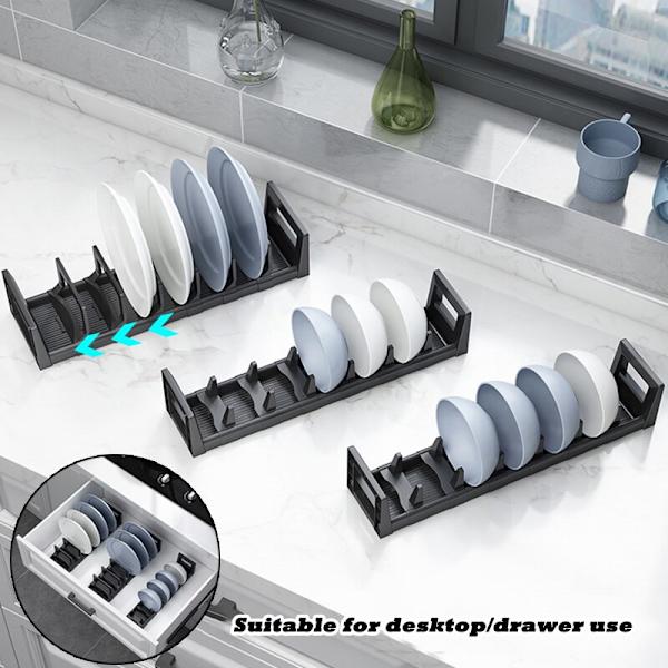 Metall köksredskap grytlock tallrikar disk avloppsställ Bowl rack-45CM