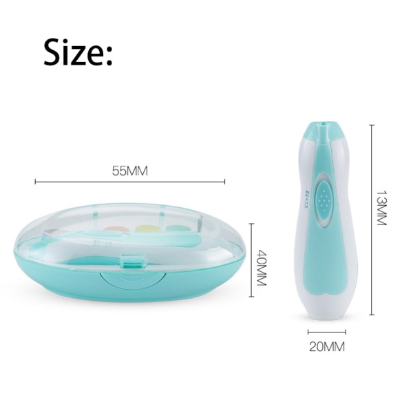 Safe Care Elektrisk baby negletrimmer blue 132*42mm
