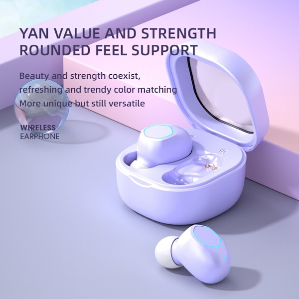 Trådløse Bluetooth 5.3-øretelefoner Sports-øretelefoner Headset purple