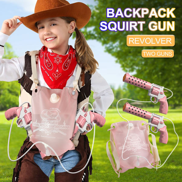 Elektrisk revolver Vandlegetøj Sommersprøjtevandsmaskine børnelegetøj pink 2pcs