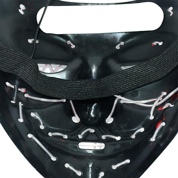 Halloween Colplay Purge Mask LED-ansiktsmasker för barn orange