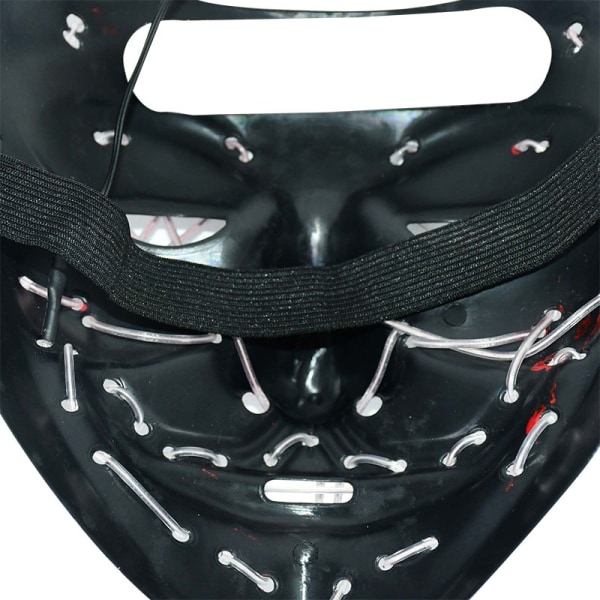 Halloween Colplay Purge Mask LED-ansiktsmasker för barn red