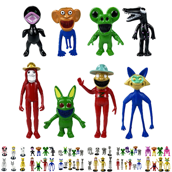 6/8/12 st/set Zoonomaly Cartoon nimal Mini Figurer PVC Modelldocka Dekoration F