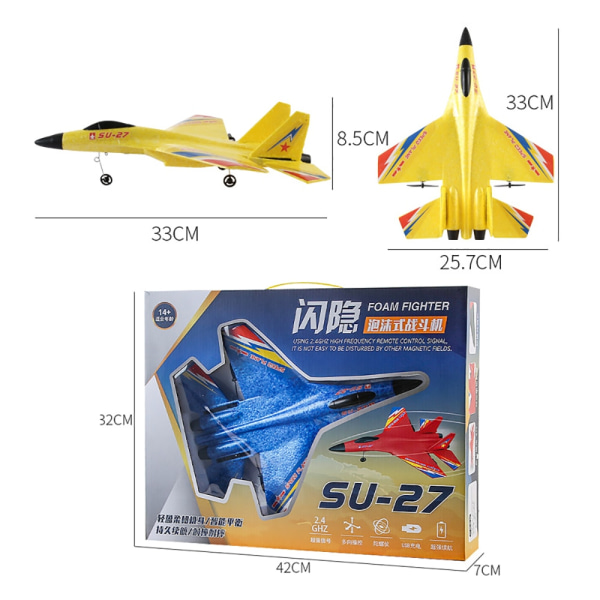 Su-27 Rc Foam Plane 2.4G radiostyret flyvemaskine bule