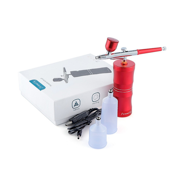 Mini luftkompressor färgsprayverktyg red