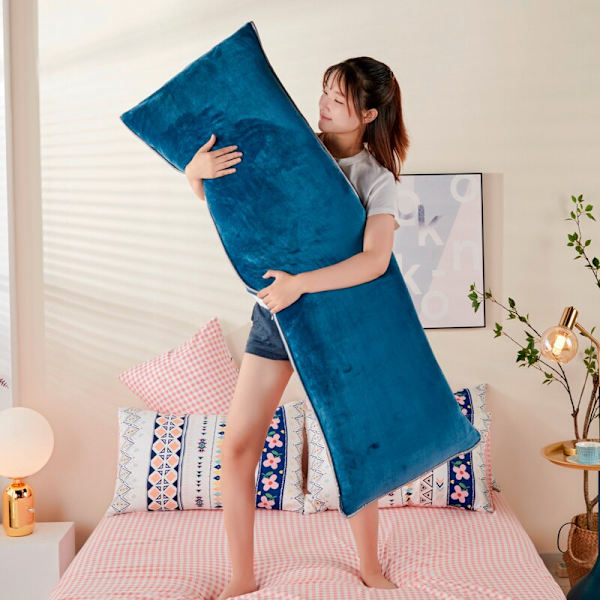 1 kpl Pehmeä flanelli pitkä case isokokoinen mukava rakastaja nukkuva cover 5 120x48cm