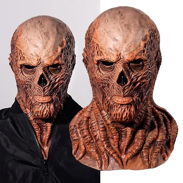 Halloween Stranger Things Sesong 4 Vecna ​​Cosplay Maske Voksen Skrekk Demon Monster Djevel Latex Maske Kostyme Festrekvisita