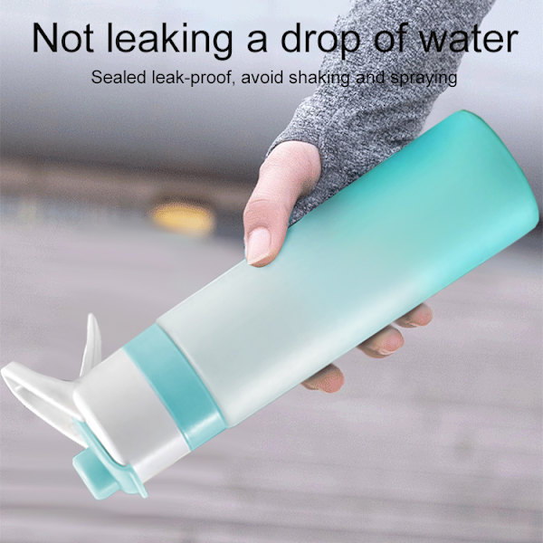 700 ml:n kannettava 2 in 1 huurrevesipullo, ulkokuppi green 700ml