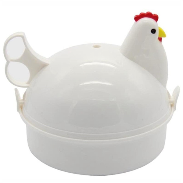 Mikrovågsugn Egg Form Kokt äggform white