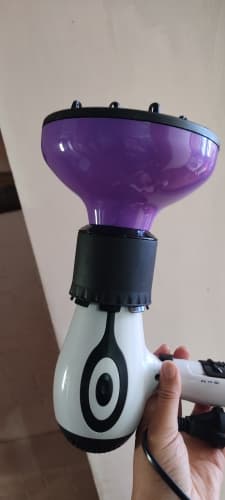 4,2-5,8 cm lockigt hår diffusor big wave verktyg purple