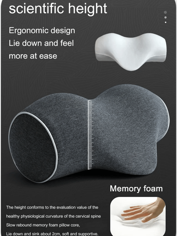 Memory Foam Sleeper korjaavat tyynyt blackgray 28*16*11/9cm