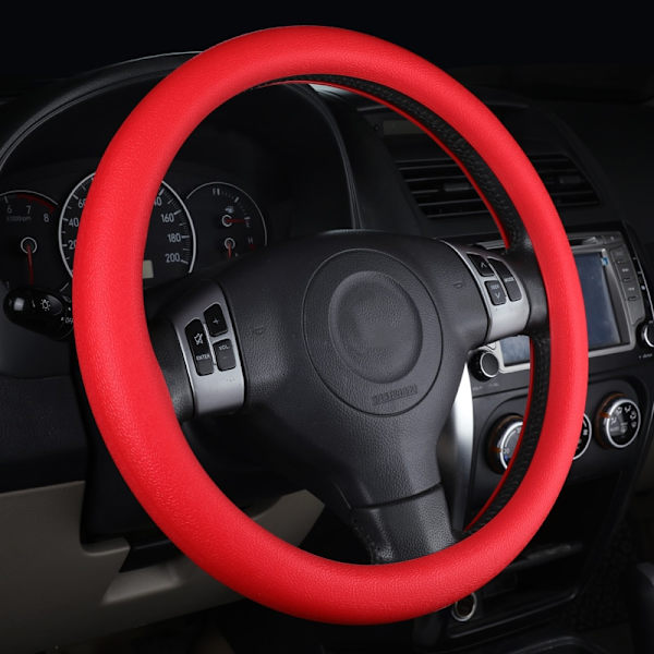 Car Styling Universal Car Silikone Rathandske red 36-40cm(diameter)