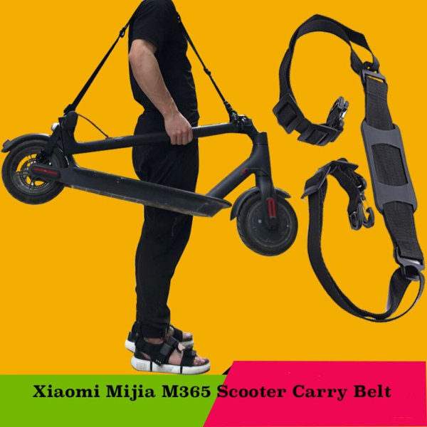 Sammenfoldelig scooter håndbærende skulderrem Bærbart nylon håndtagsbånd til XiaoMi M365 Ninebot scootertilbehør black