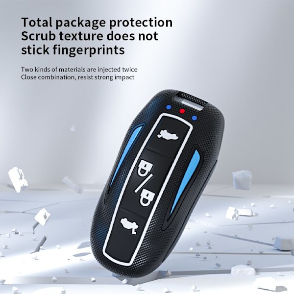 Car Smart Key Case Cover til Tesla Model X 3 Bag Protector Fob Band Shell Holder white