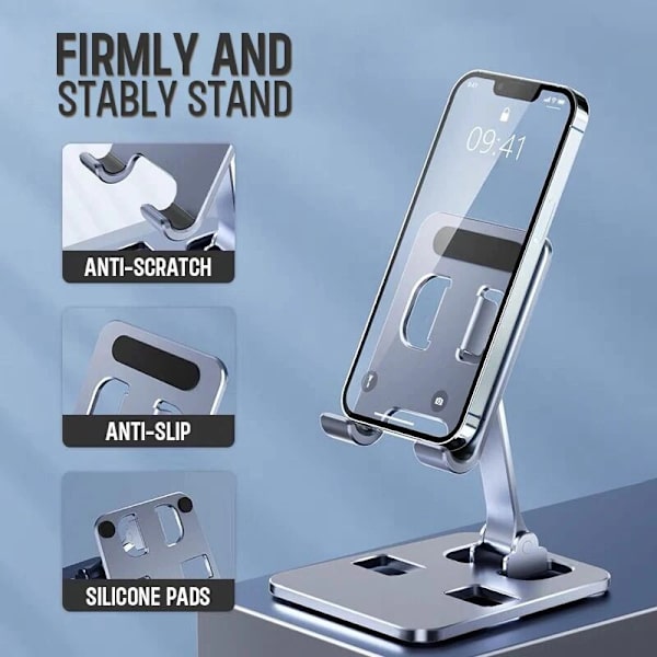 Foldet Justerbar Aluminiumslegering Holder Notebook Tablet Stand silver 135*85*25mm