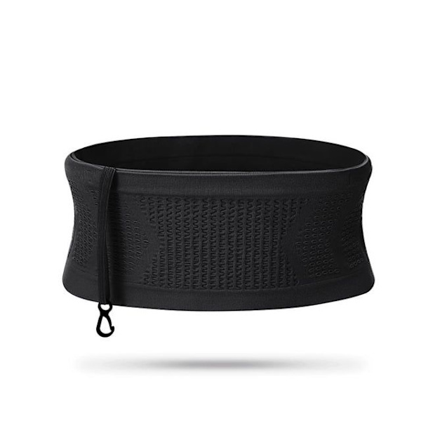 Mænd og kvinder udendørs løb og cykling Multifunktionel talje Stor kapacitetspakke med åndbar Black 33x12.6cm